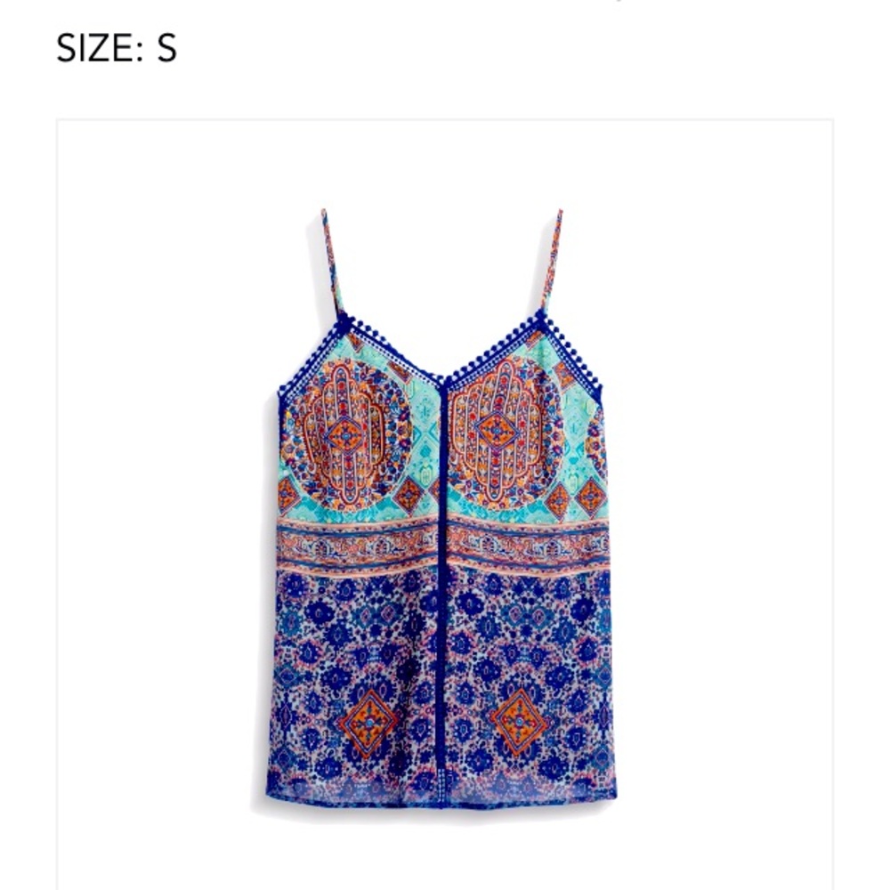 Theta Crochet detail tank top